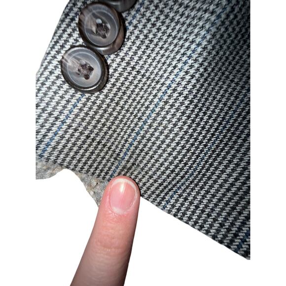 Lauren Ralph Lauren Houndstooth 2 Button Blazer Sport Coat Suit Jacket 40R - Picture 7 of 8